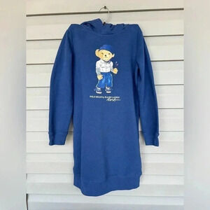 Polo Bear Fleece Hoodie Dress Girl’s Sz L (12-14)